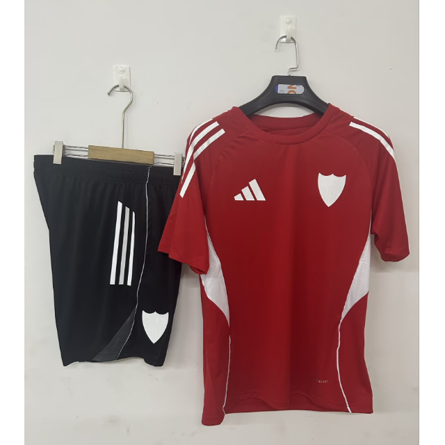 2025-26 Athletic Club Bilbao Red Training Kits Shirt with Shorts